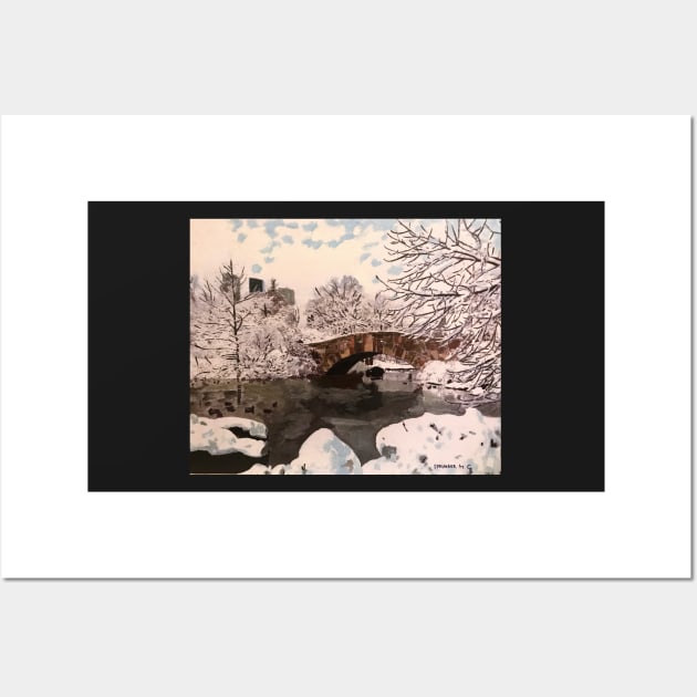 Snow in Central Park Wall Art by gjspring